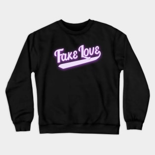 Fake love in purple lavender Crewneck Sweatshirt